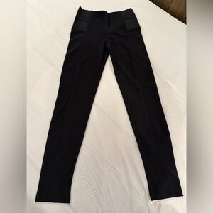 Black leggings with elastic side detail, Size small Like New condition